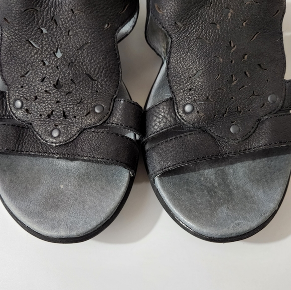 Merrell Select Fresh Air Cushion Black Leather Performance Sandals Size 8 - Picture 8 of 13